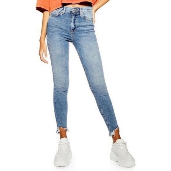 Topshop Denim - Topshop Jamie Jagged Hem Skinny Jeans
